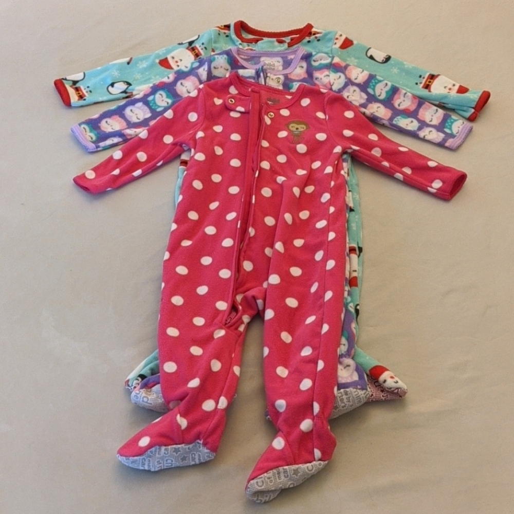 3 Carter's Fleece Sleepers